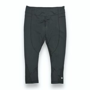 LULULEMON Wunder Black Crop Mesh Panel Leggings 21”